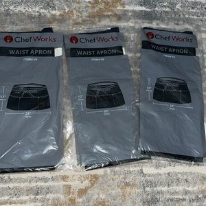 CHEF WORKS WAIST APRON 3/PC